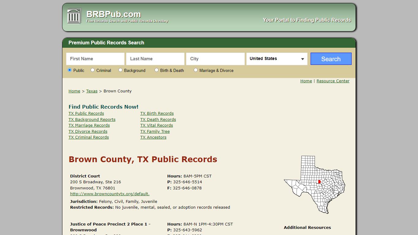 Brown County Public Records | Search Texas Government ...